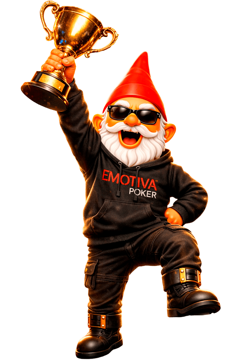 Gnomo que sostiene un trofeo